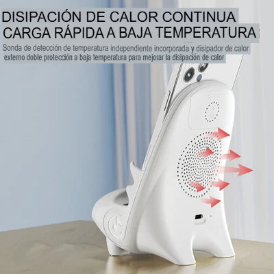 Mini soporte cargador para teléfono con forma de silla