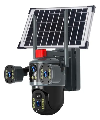 Cámara domo solar de 360° con triple lente
